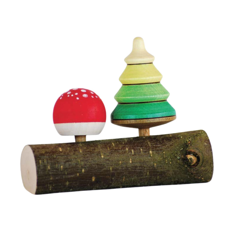 Tree + Spotted Mushroom Spinning Tops