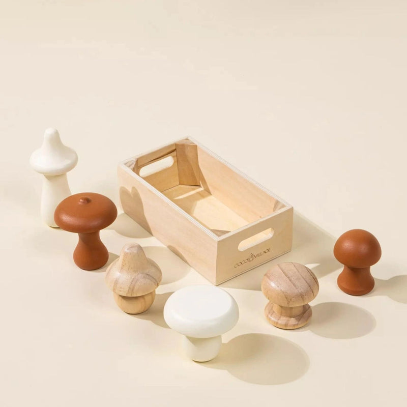 Wooden Mushrooms Playset