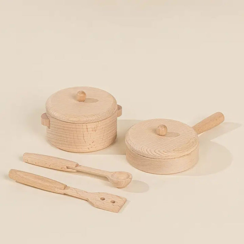 Wooden Pots and Pans Playset