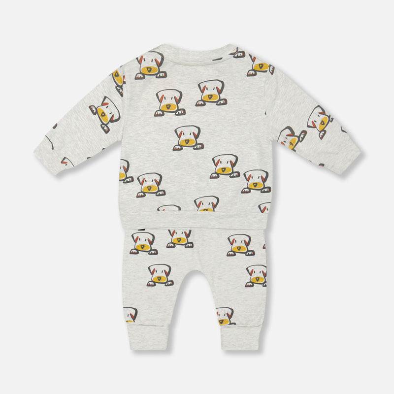 Organic Cotton Long Sleeve Top + Evolutive Pant Set, Big Dogs