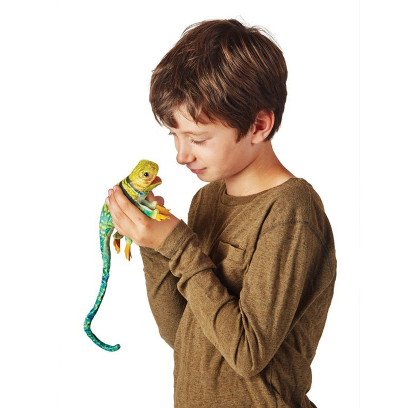 Mini Collared Lizard Finger Puppet