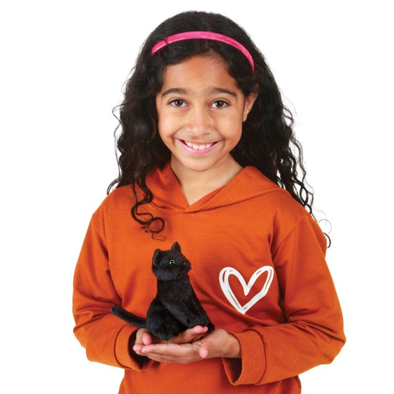 Mini Black Cat Finger Puppet