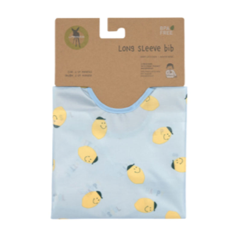 Long Sleeve Bib (2 pcs) - Happy Fruits, Lemon