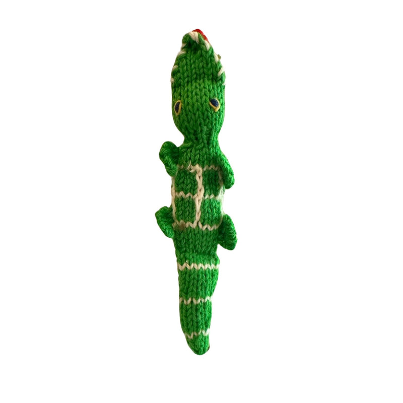 Organic Cotton Finger Puppet - Alligator