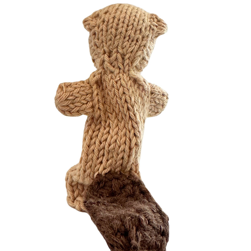Organic Cotton Finger Puppet - Beaver