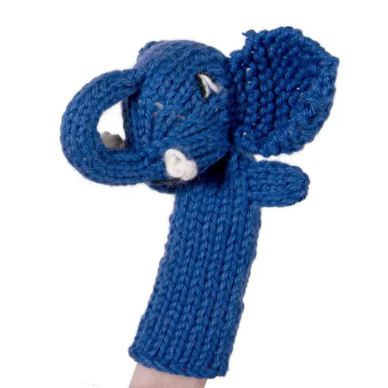 Organic Cotton Finger Puppet - Elephant