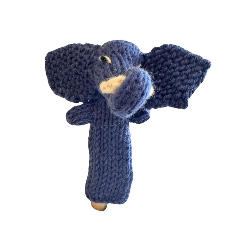 Organic Cotton Finger Puppet - Elephant