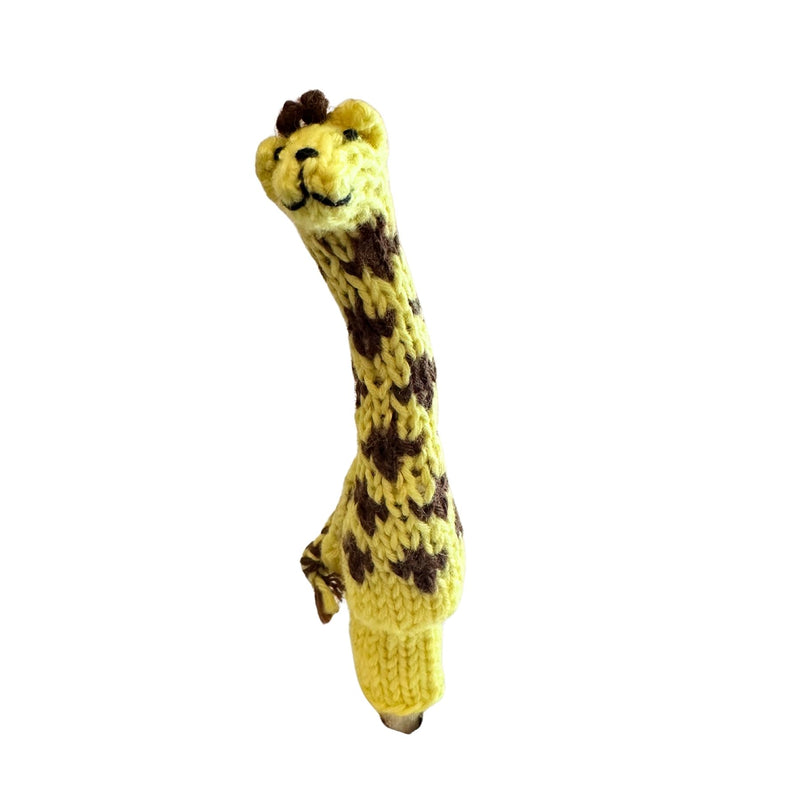 Organic Cotton Finger Puppet - Giraffe