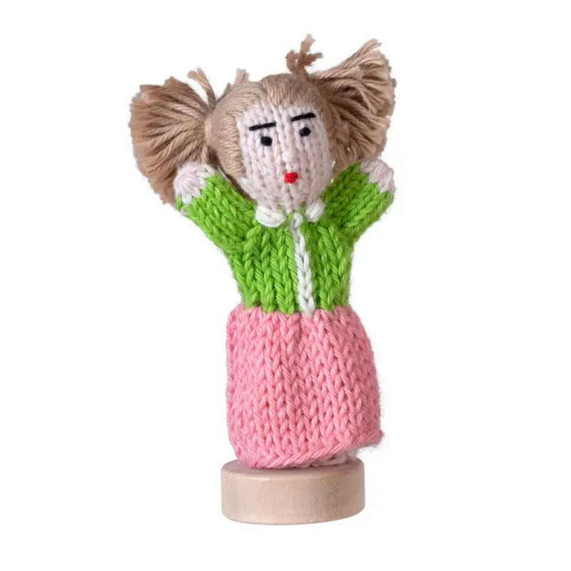 Organic Cotton Finger Puppet - Girl