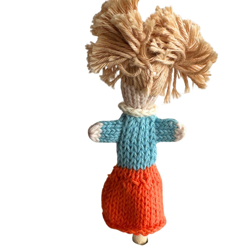 Organic Cotton Finger Puppet - Girl