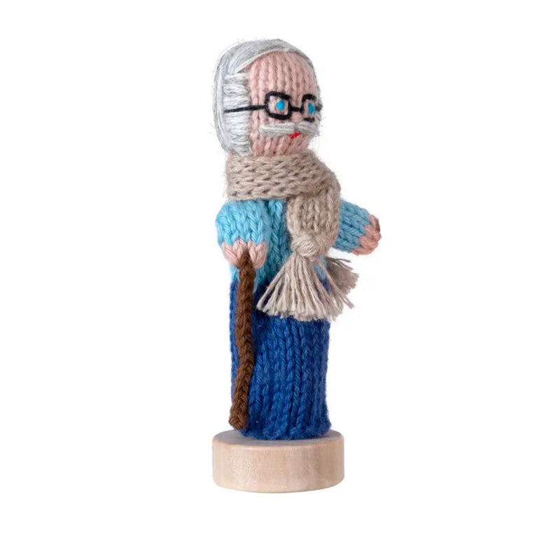Organic Cotton Finger Puppet - Grandfather