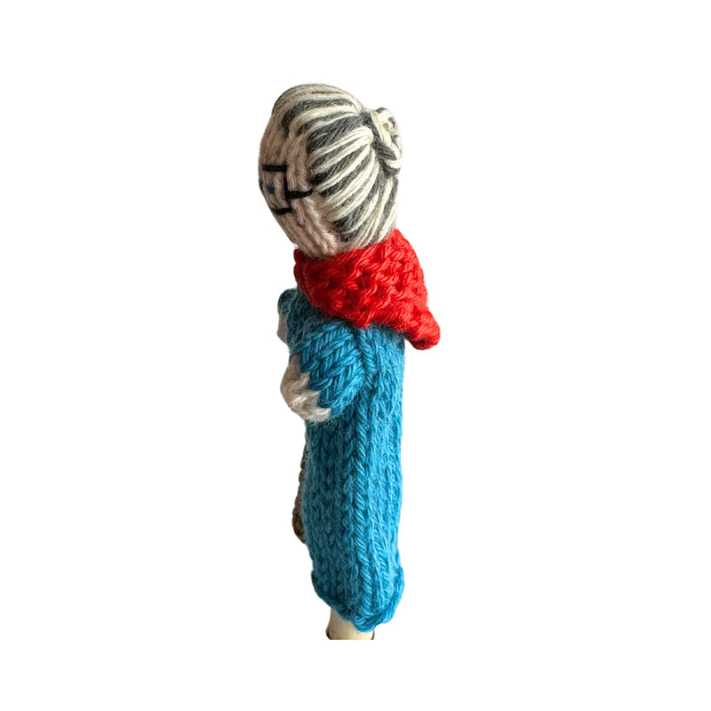 Organic Cotton Finger Puppet - Grandmother