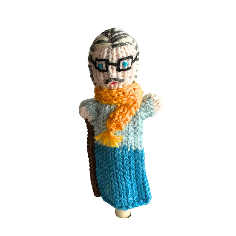 Organic Cotton Finger Puppet - Grandfather