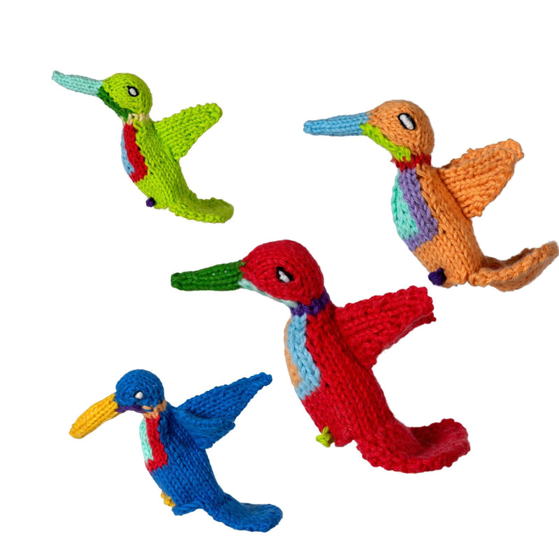 Organic Cotton Finger Puppet - Hummingbird