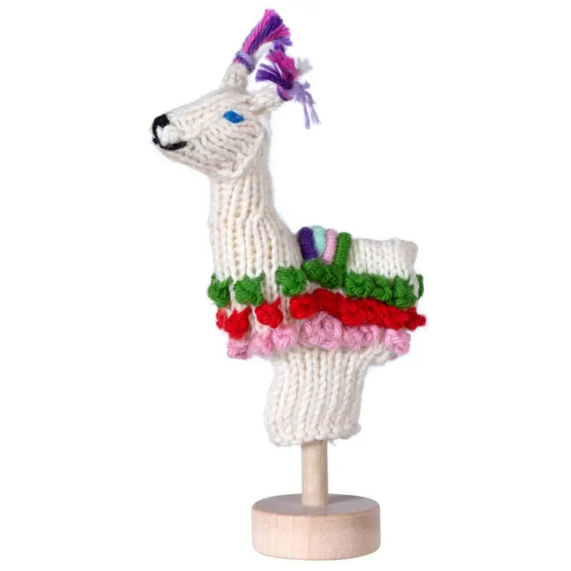 Organic Cotton Finger Puppet - Llama