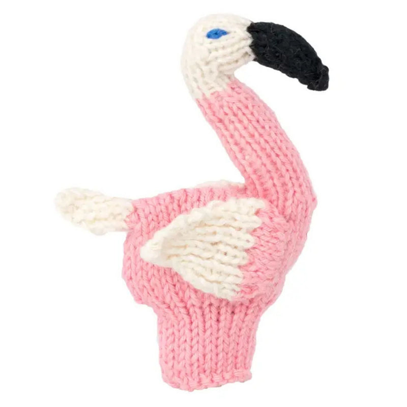 Organic Cotton Finger Puppet - Flamingo