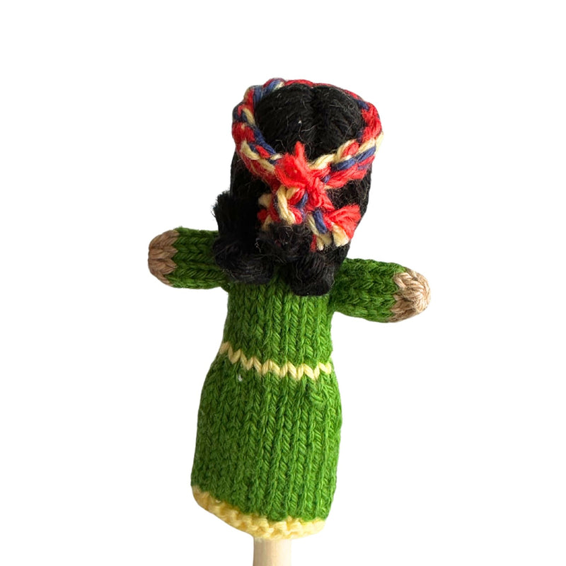 Organic Cotton Finger Puppet - North American Indian Girl