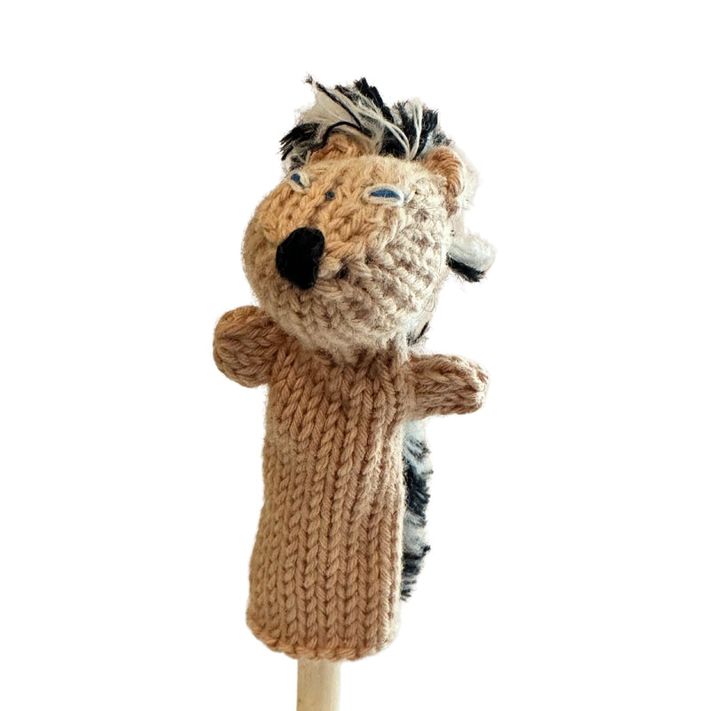 Organic Cotton Finger Puppet - Porcupine