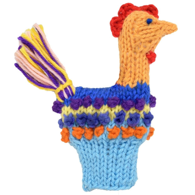 Organic Cotton Finger Puppet - Rooster