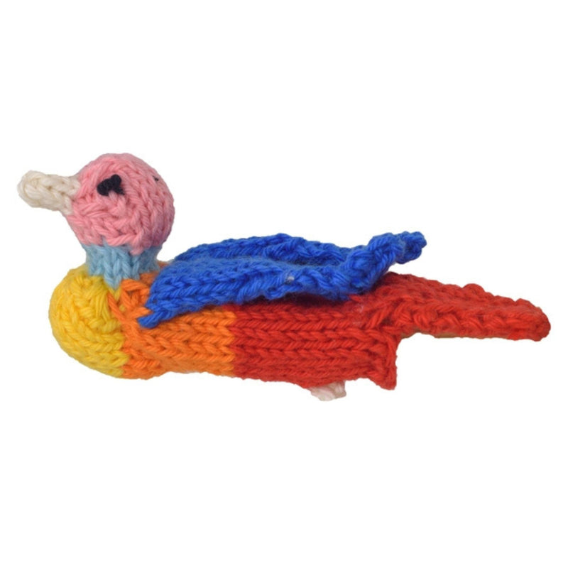 Organic Cotton Finger Puppet - Tropical Bird