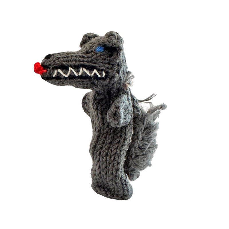 Organic Cotton Finger Puppet - Wolf