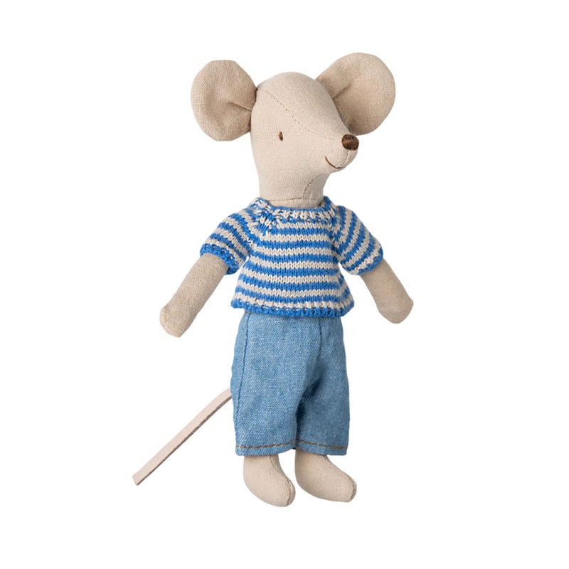 Knitted Blue Stripe Sweater and Pants, Big Brother Mouse