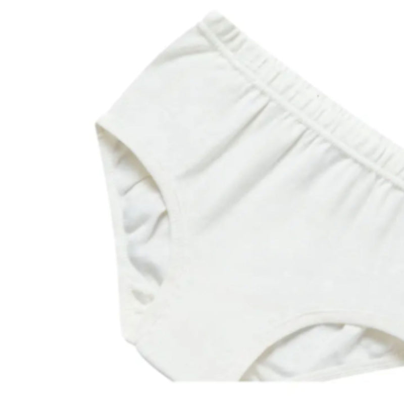 Organic Cotton Girls Underwear, White