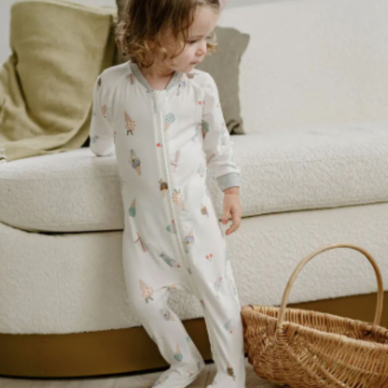 Bamboo Avocado Jersey Footed Sleeper