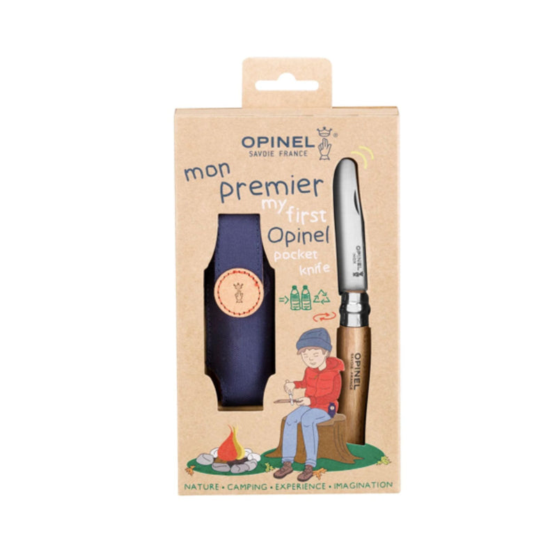 No.7 My First Opinel Folding Pocket Knife with Belt Holster