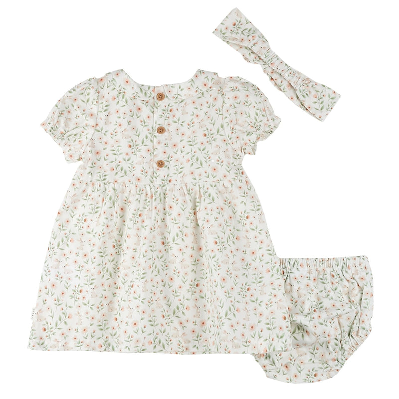 Spring Bunnies Poplin 3pc Dress Set