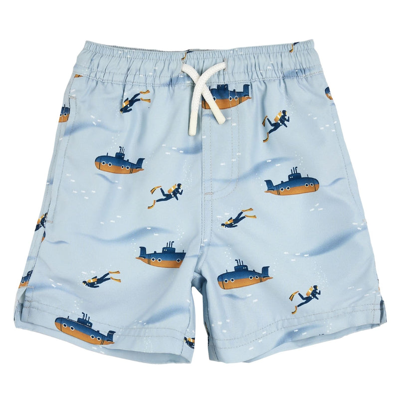 Submarine Print Swim Trunks