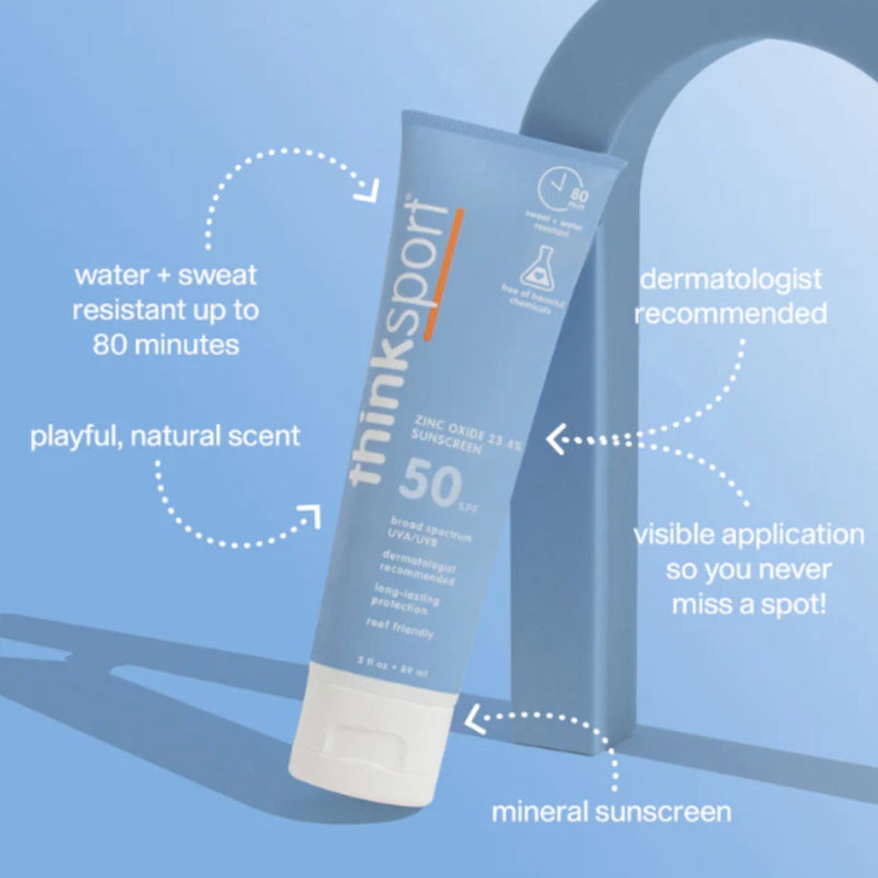 Sport Mineral Based Clear Zinc Sunscreen Lotion SPF 50