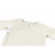 Nest Designs Organic Cotton Long Sleeve Kimono + Harem Pant Set - Light Grey-Simply Green Baby