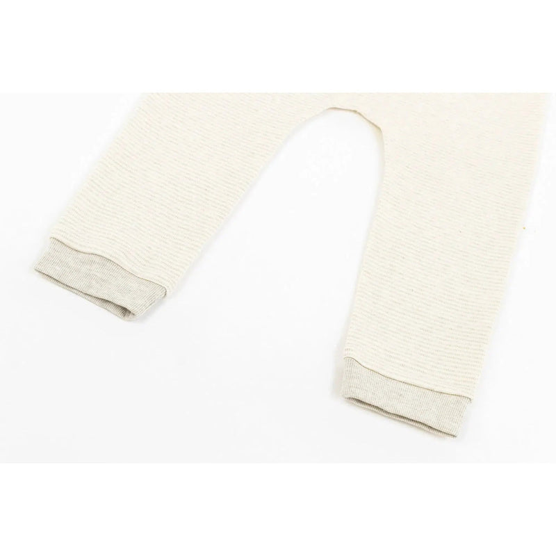 Nest Designs Organic Cotton Long Sleeve Kimono + Harem Pant Set - Light Grey-Simply Green Baby