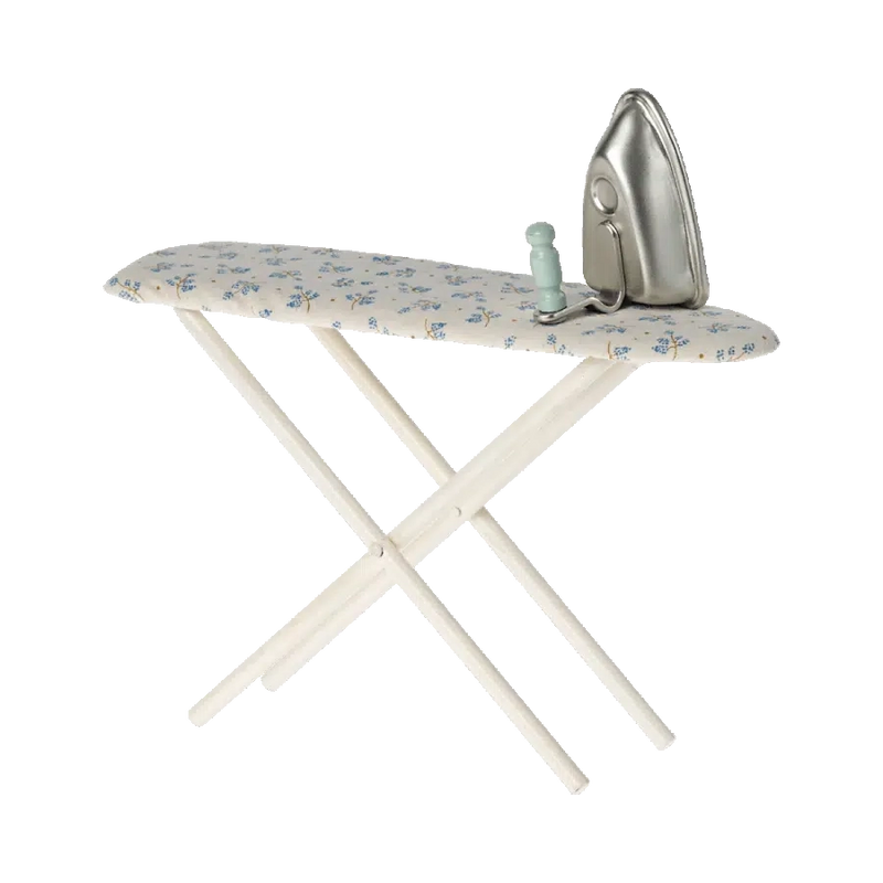 Maileg Iron + Ironing Board - Blue Flowers-Simply Green Baby