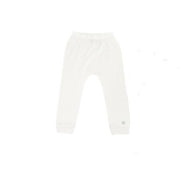 Nest Designs Organic Cotton Ribbed Harem Pants - White-Simply Green Baby