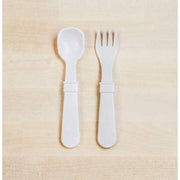 Re-Play Toddler (Fork + Spoon) Utensil Set-Simply Green Baby