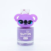 Suyon Peel Off Kids Nail Polish - Koala, Purple-Simply Green Baby