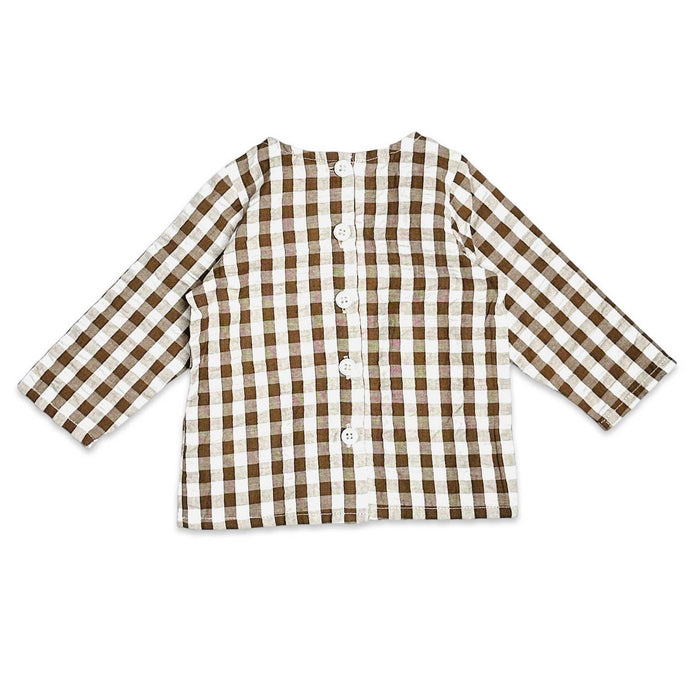 Viverano Organics - Gingham Muslin Shirt + Corduroy Baby Overall SET (Organic)