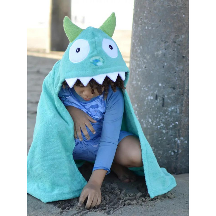 Kids Hooded Towel - Monster