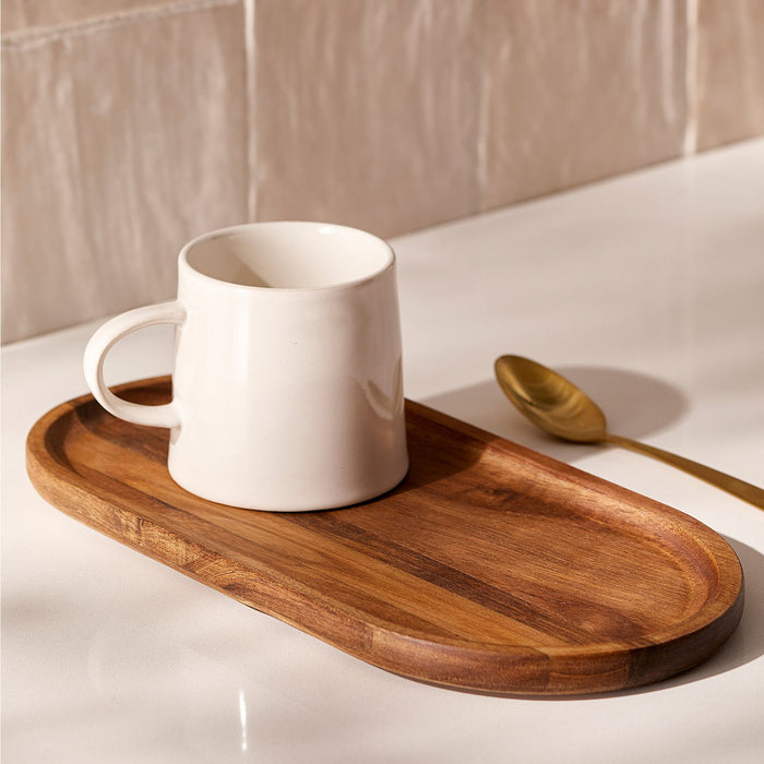 Acacia Wood Oval Serving Tray