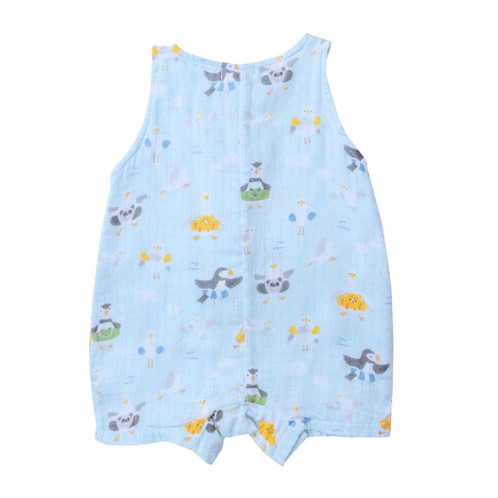 Sleeveless Muslin Shortie Romper