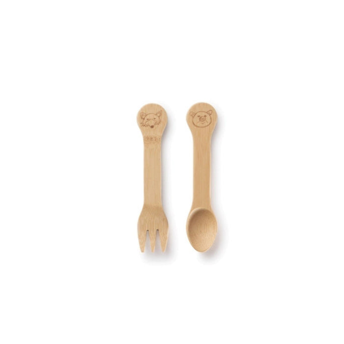 Kid's Bamboo Fork + Spoon Set