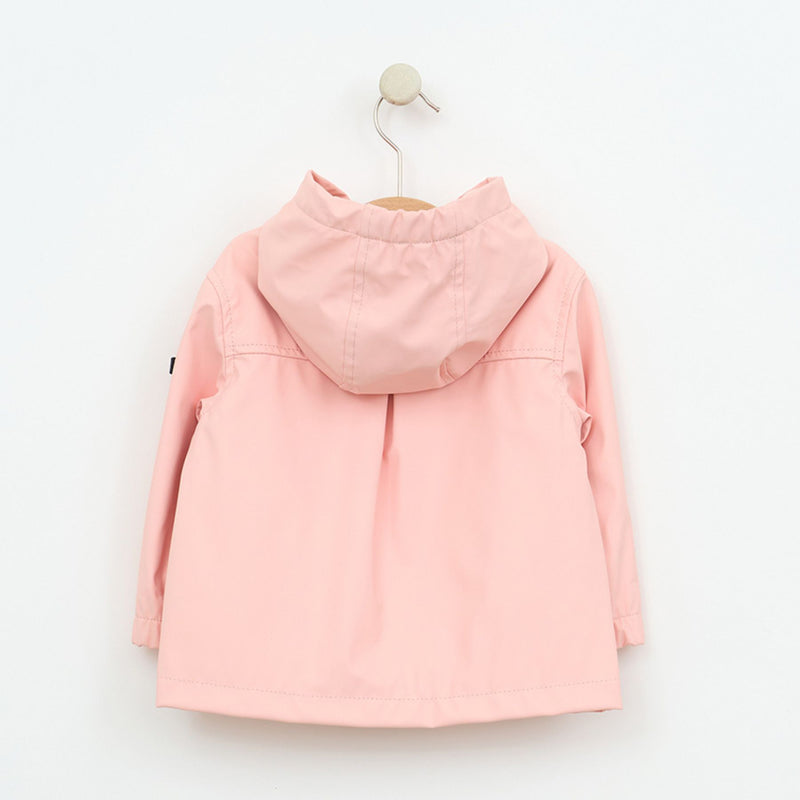 Yoke Pleats Baby Raincoat with Cotton Lining