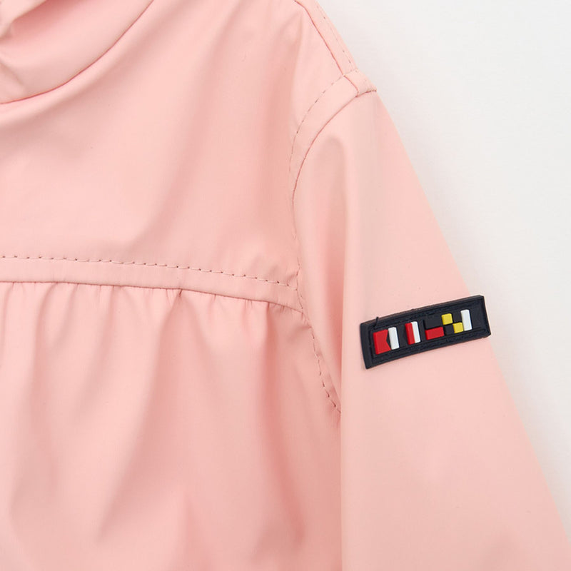 Yoke Pleats Baby Raincoat with Cotton Lining