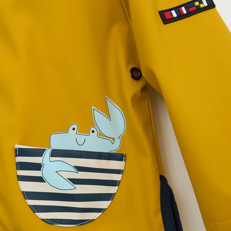 Baby Crab Pocket Raincoat with Cotton Lining