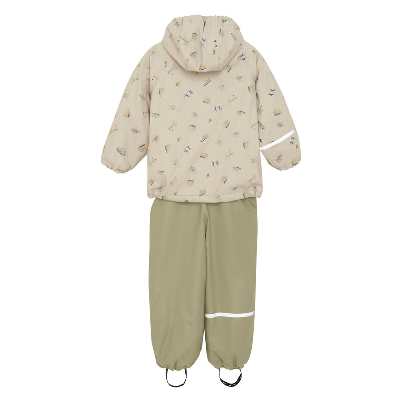 Garden Bugs Rainwear with Suspenders/Fleece (Copy)