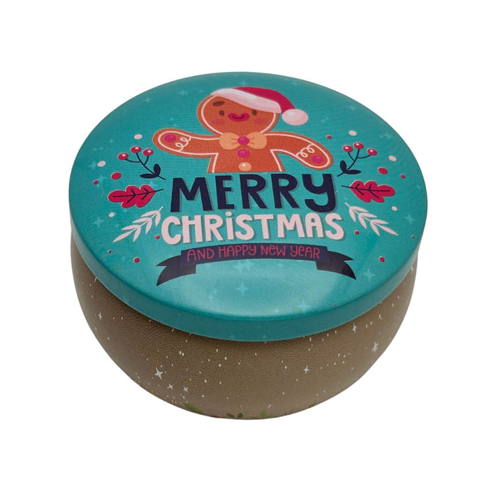 Round Christmas Tin Boxes - Small