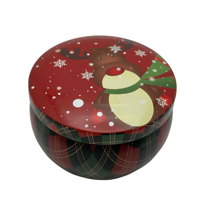 Round Christmas Tin Boxes - Small