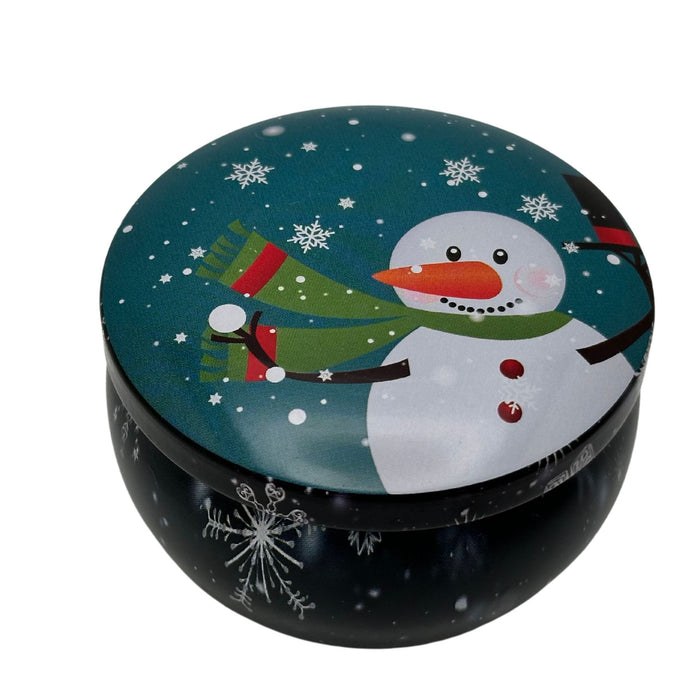 Round Christmas Tin Boxes - Small